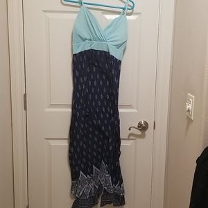 Long blue sundress